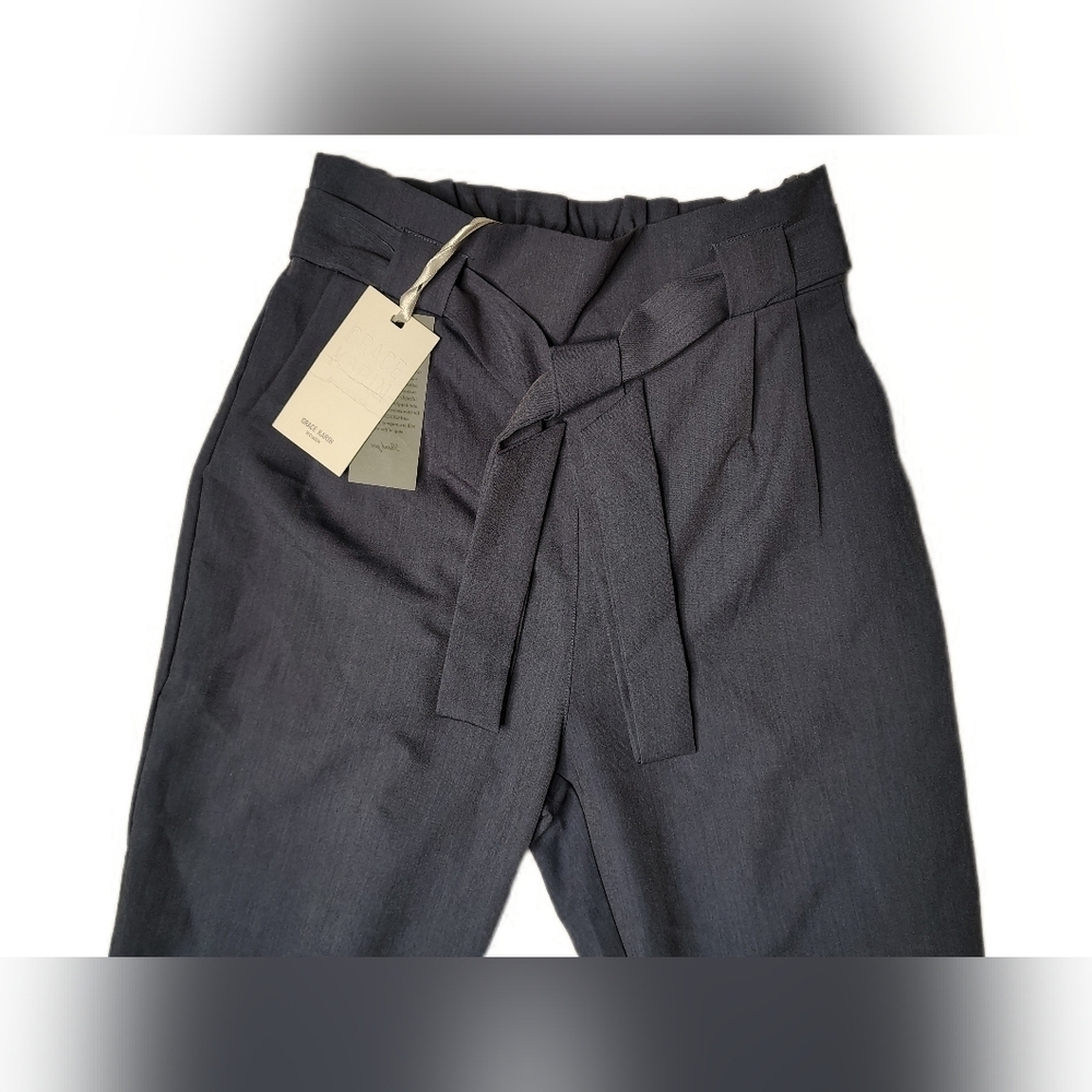 Grace Karin Stylish Black Tie-Waist Pants - Picture 3 of 5